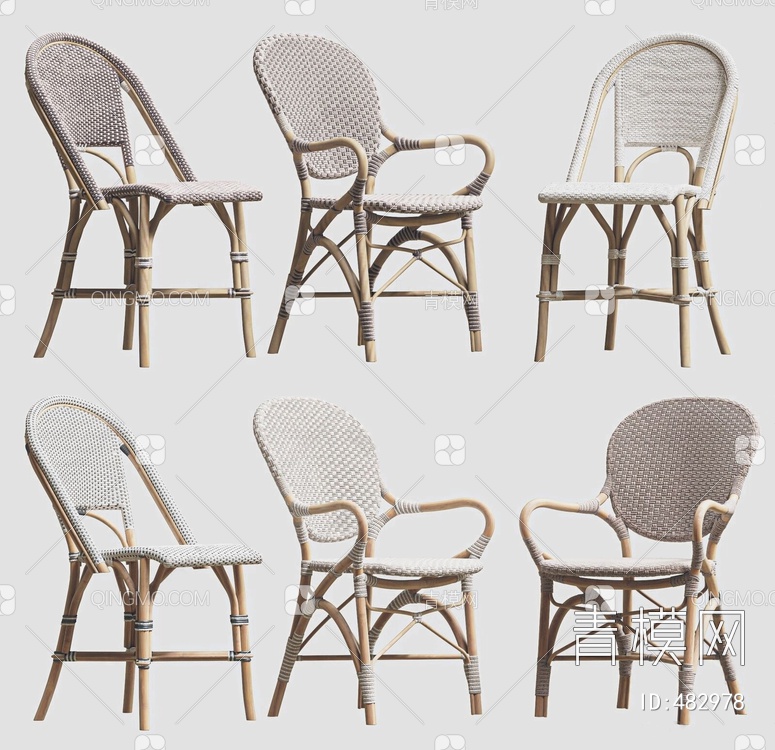 单椅组合3D模型下载【ID:482978】