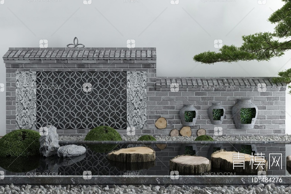 庭院景观3D模型下载【ID:484276】