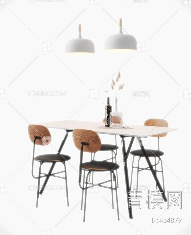餐桌椅3D模型下载【ID:484879】