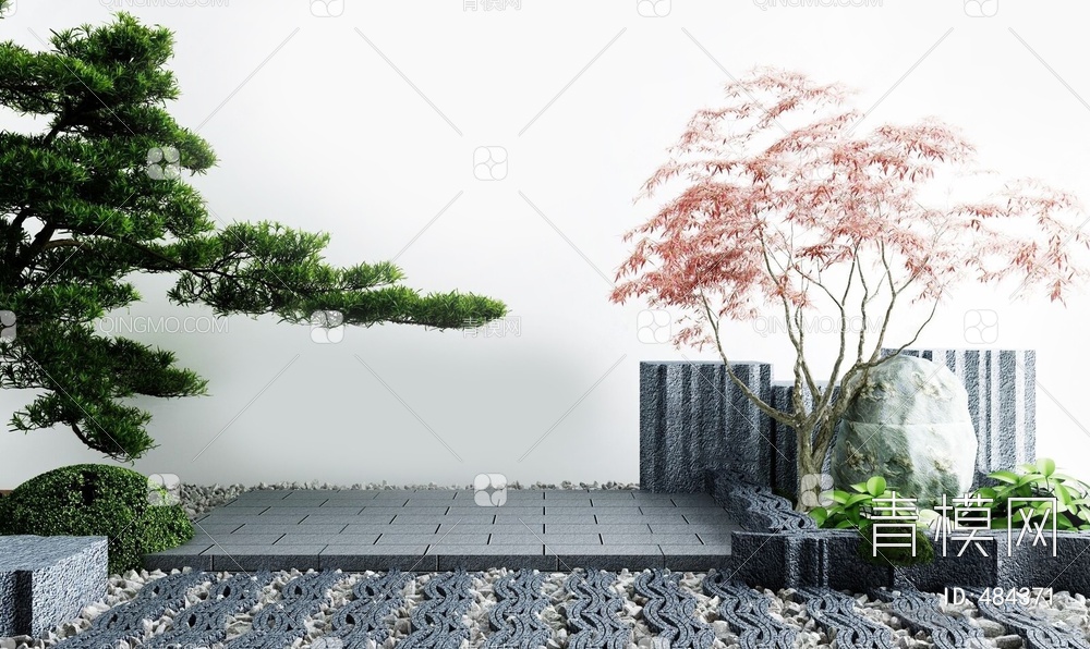 庭院景观小品3D模型下载【ID:484371】