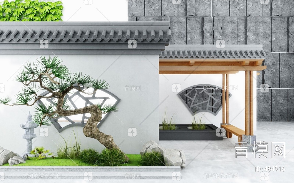 庭院景观3D模型下载【ID:484916】