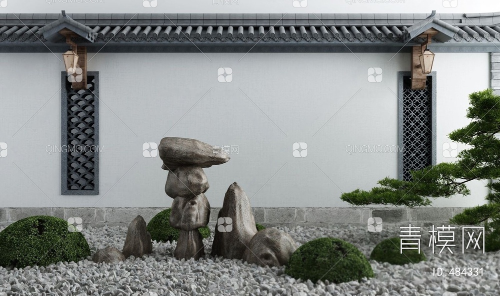 庭院景观小品3D模型下载【ID:484331】
