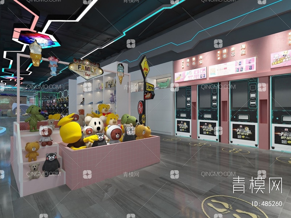电玩游戏城娃娃机3D模型下载【ID:485260】