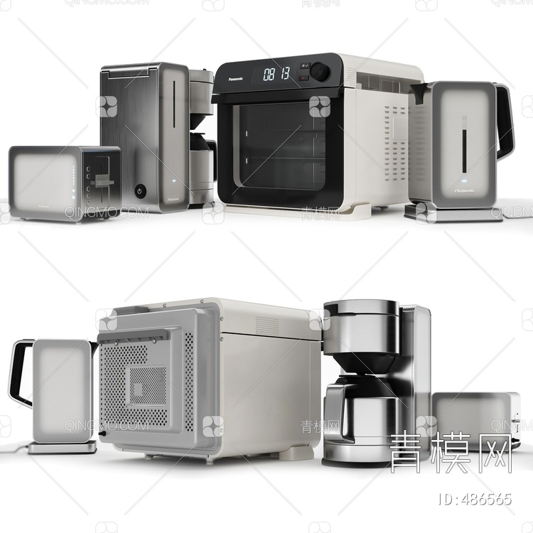 松下厨房电器组合3D模型下载【ID:486565】