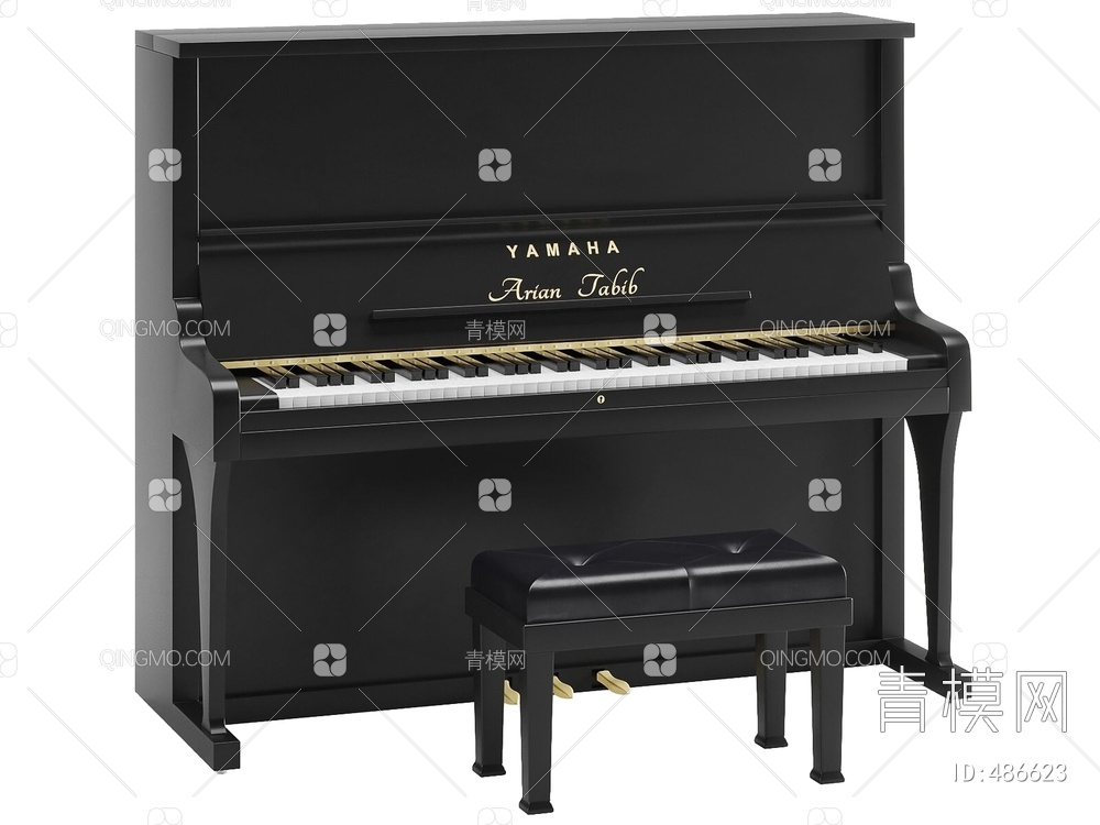 YAMAHA 钢琴3D模型下载【ID:486623】