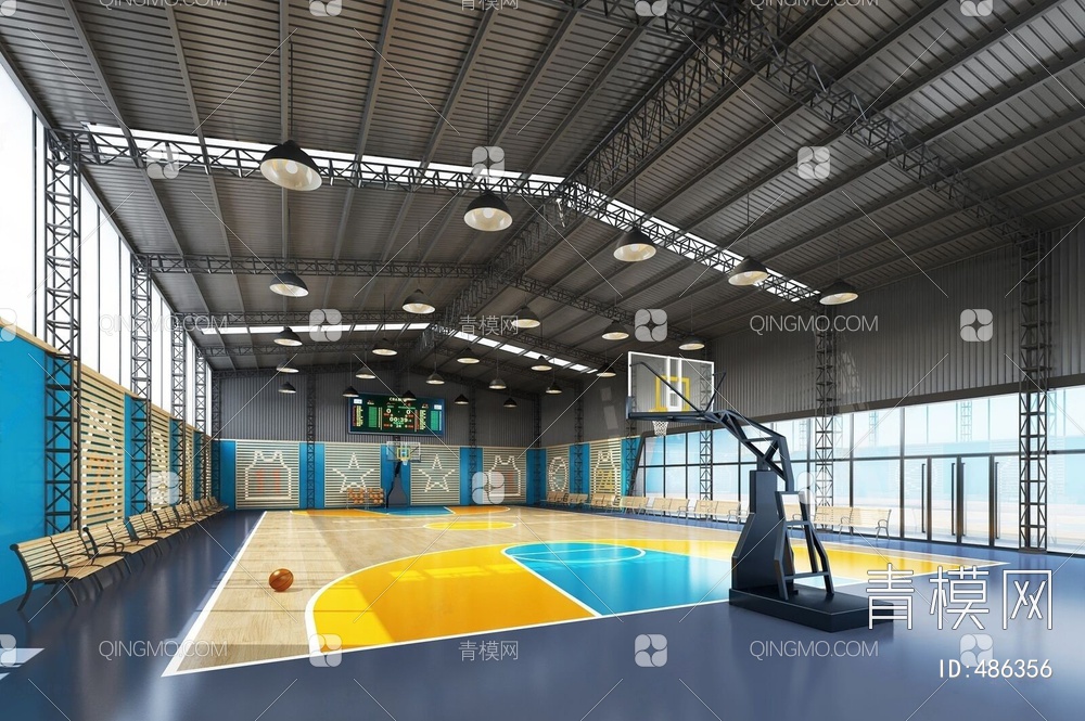 篮球场3D模型下载【ID:486356】