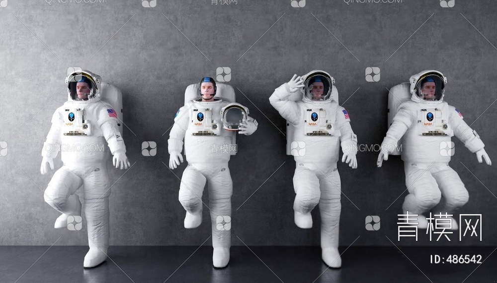 宇航员人物摆件3D模型下载【ID:486542】