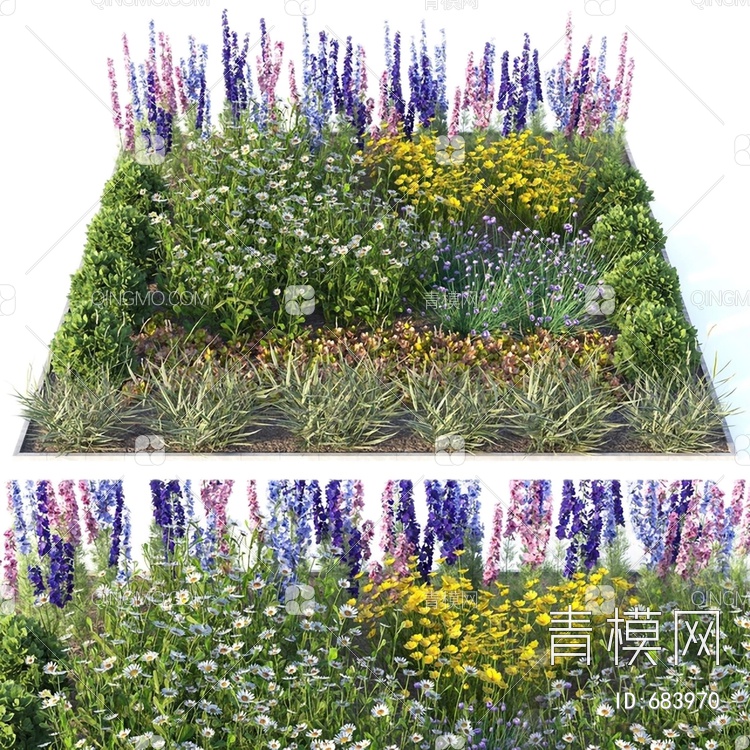 植物花圃3D模型下载【ID:683970】