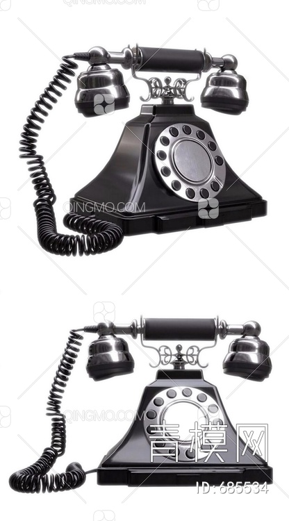 老式拨号电话机3D模型下载【ID:685534】