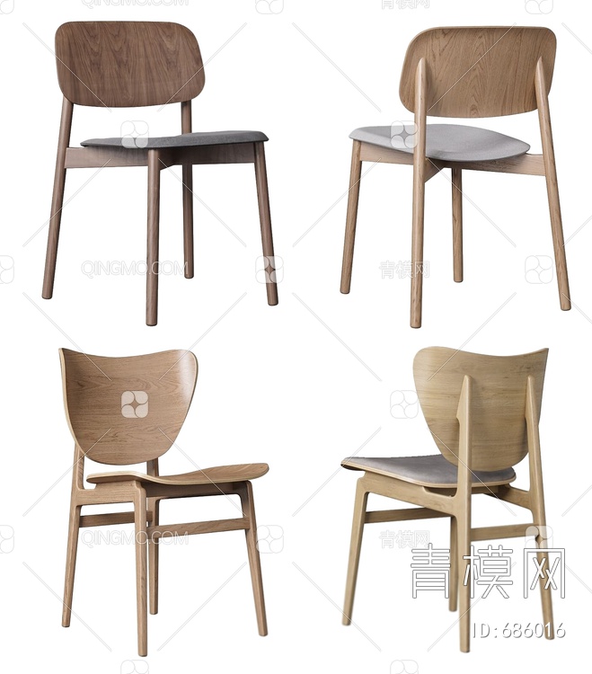 单椅组合3D模型下载【ID:686016】