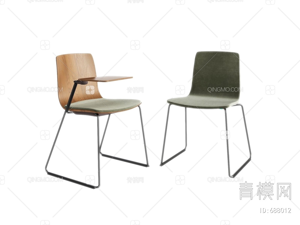 办公会议椅3D模型下载【ID:688012】