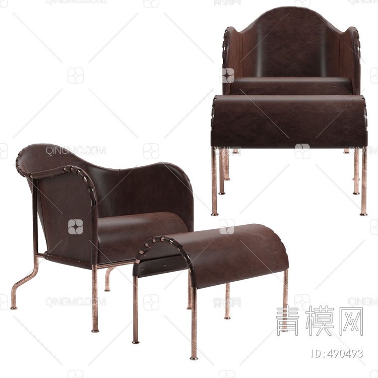 瑞典 KÄLLEMO Bruno 扶手椅3D模型下载【ID:490493】