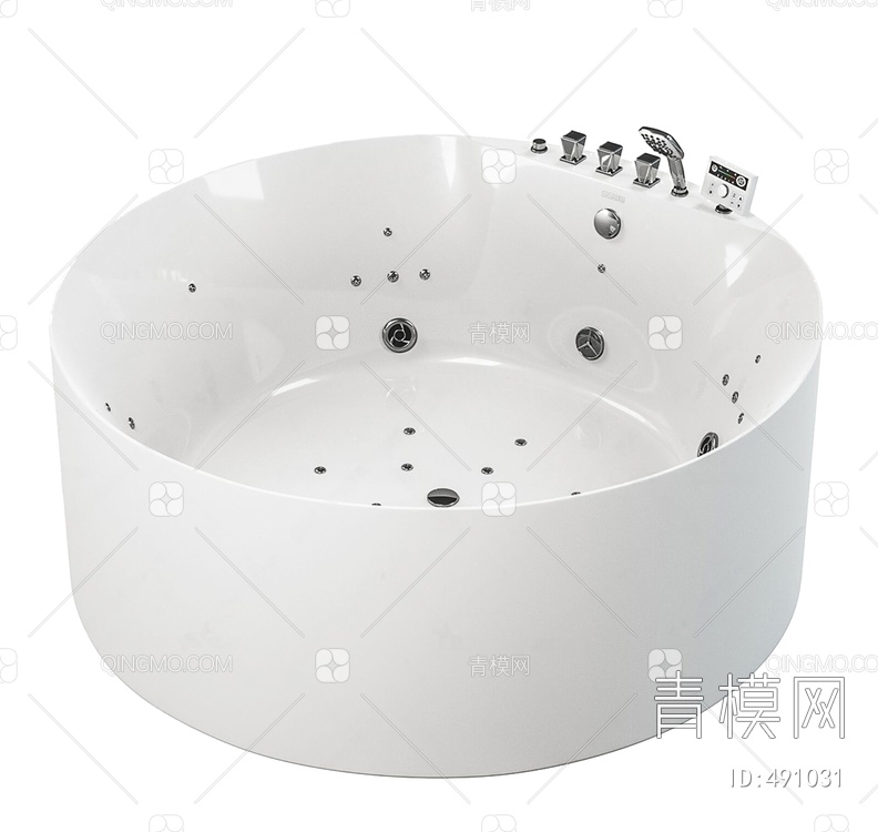 圆形浴缸3D模型下载【ID:491031】