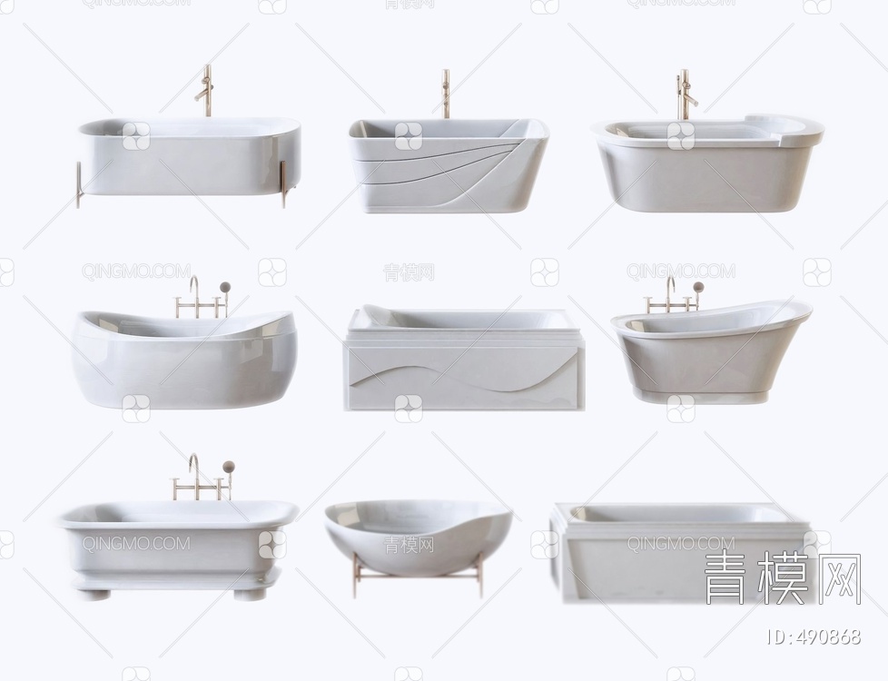 浴缸浴盆3D模型下载【ID:490868】
