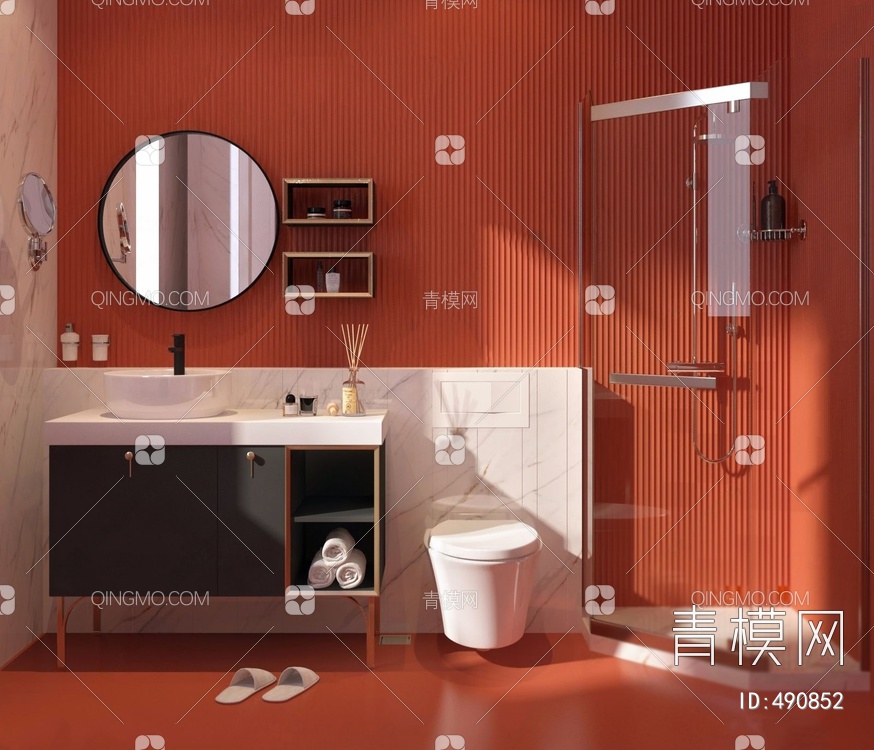 浴室柜3D模型下载【ID:490852】