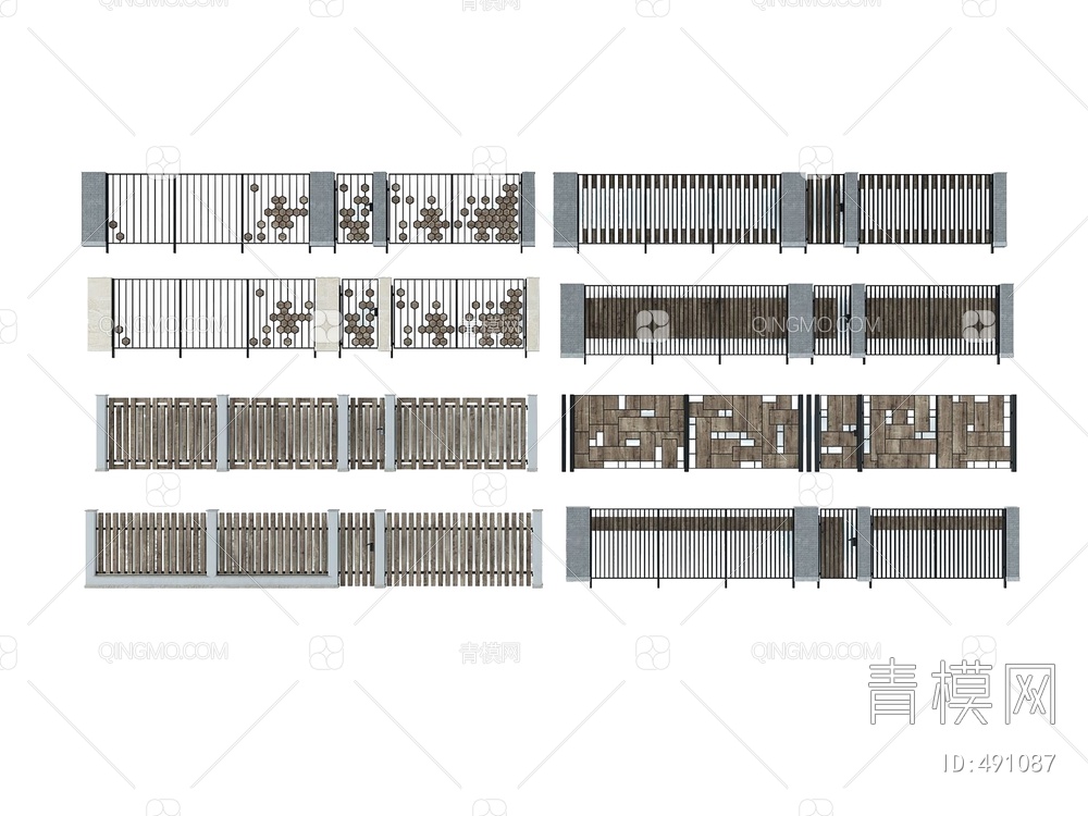 别墅户外栏杆3D模型下载【ID:491087】