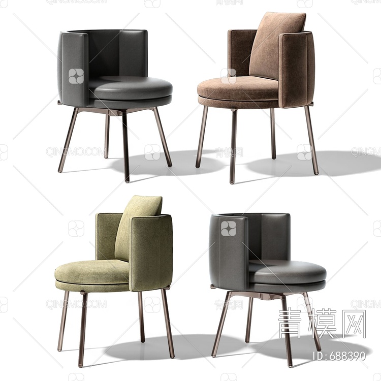 Minotti 单椅3D模型下载【ID:688390】