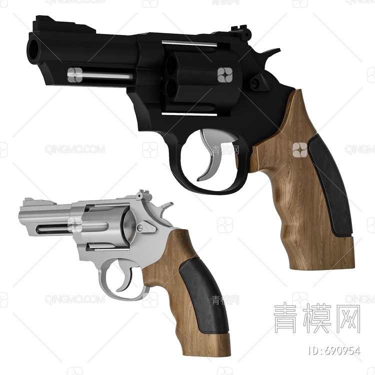 左轮手枪3D模型下载【ID:690954】