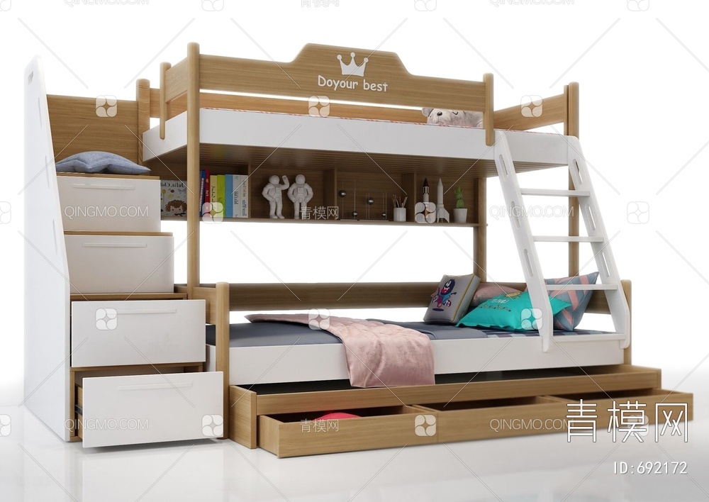 儿童床3D模型下载【ID:692172】