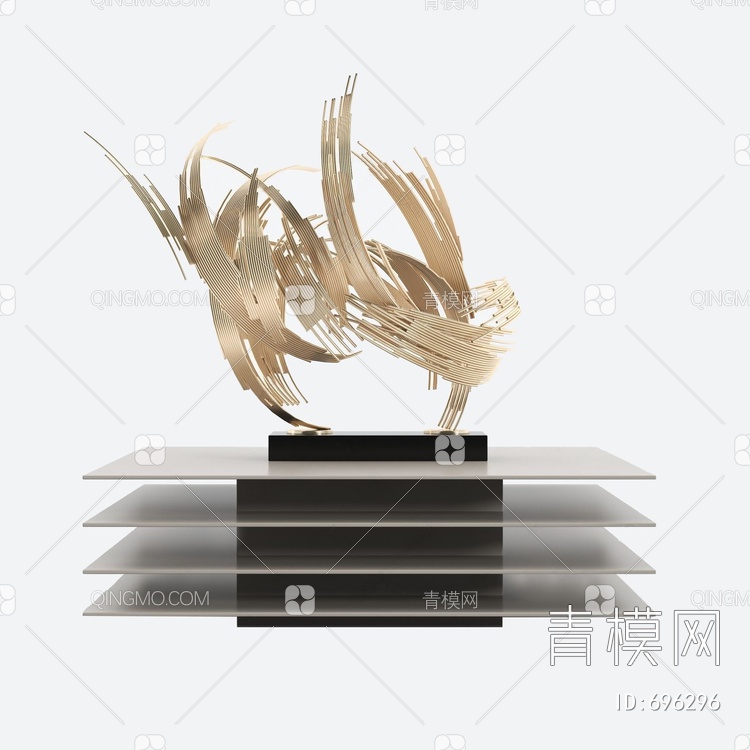 意大利 AMURA 茶几雕塑组合3D模型下载【ID:696296】