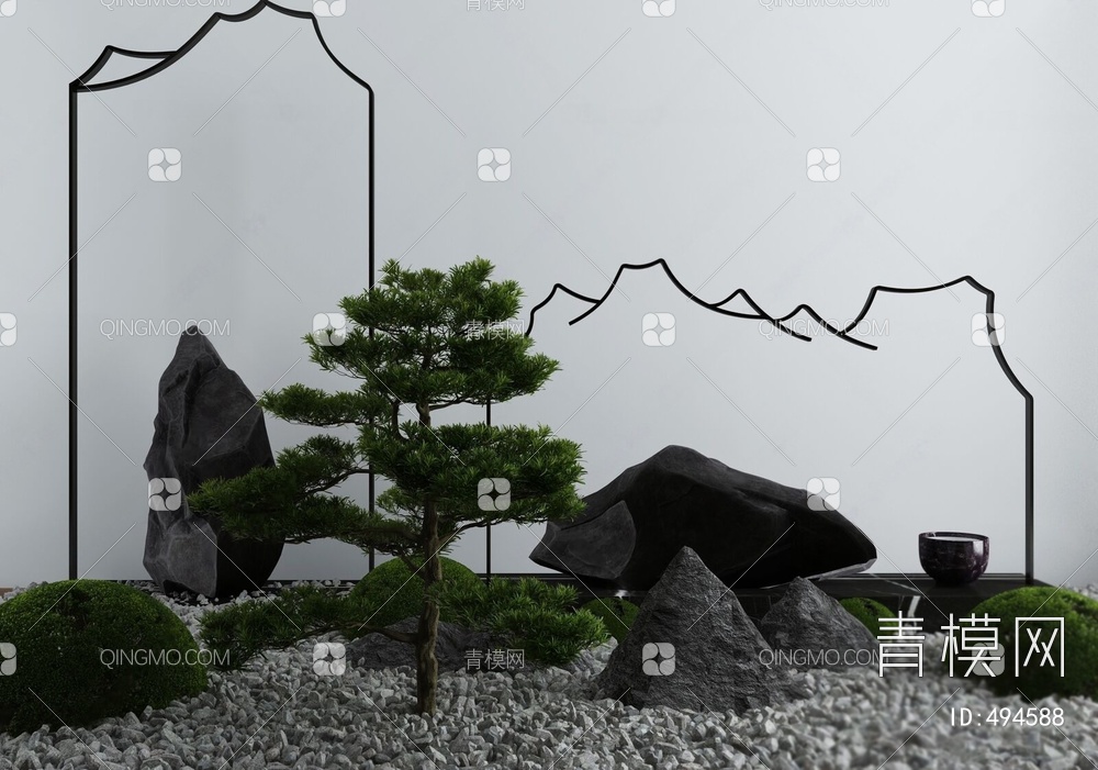 园林景观3D模型下载【ID:494588】