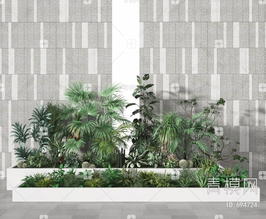 景观植物堆3D模型下载【ID:694724】