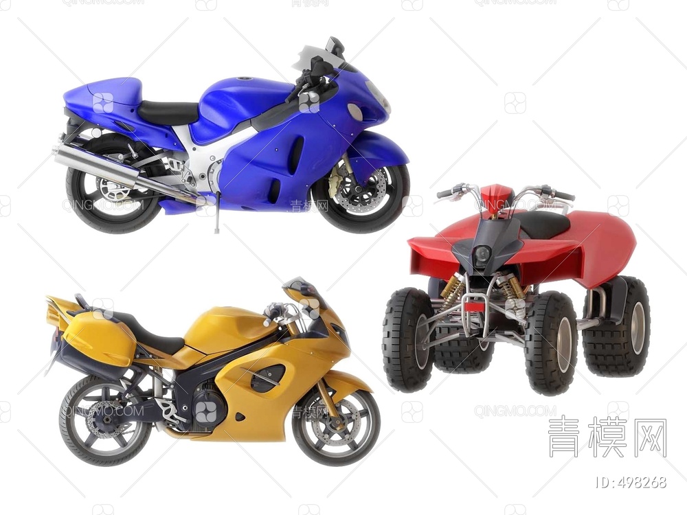 摩托车3D模型下载【ID:498268】