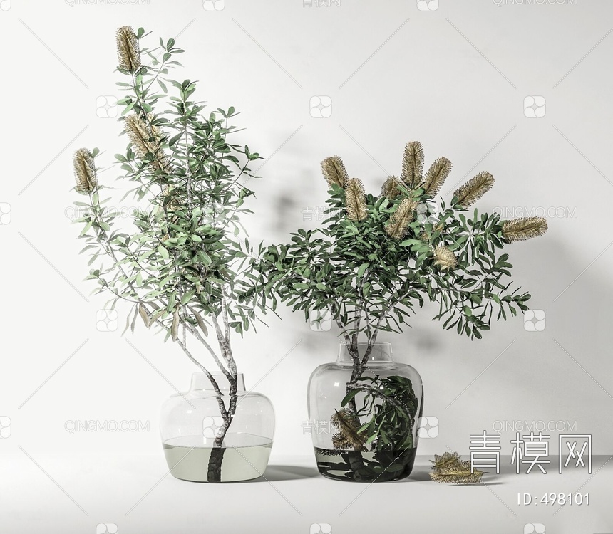 绿植盆景3D模型下载【ID:498101】