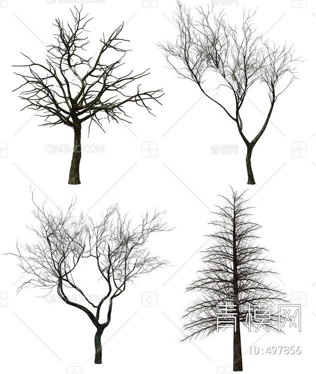 树木枯树3D模型下载【ID:497856】