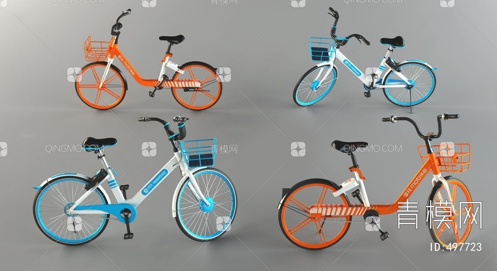 共享单车3D模型下载【ID:497723】