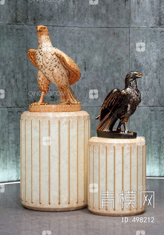 鹰雕塑3D模型下载【ID:498212】