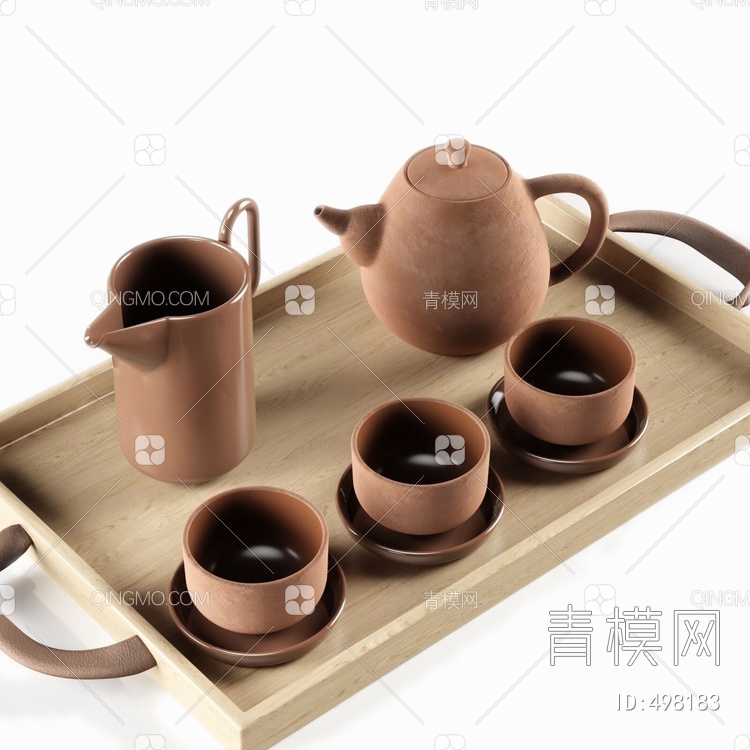 茶具组合3D模型下载【ID:498183】