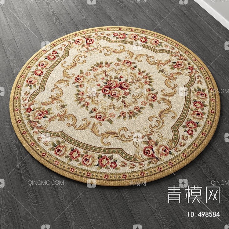 圆形地毯vary材质下载【ID:498584】
