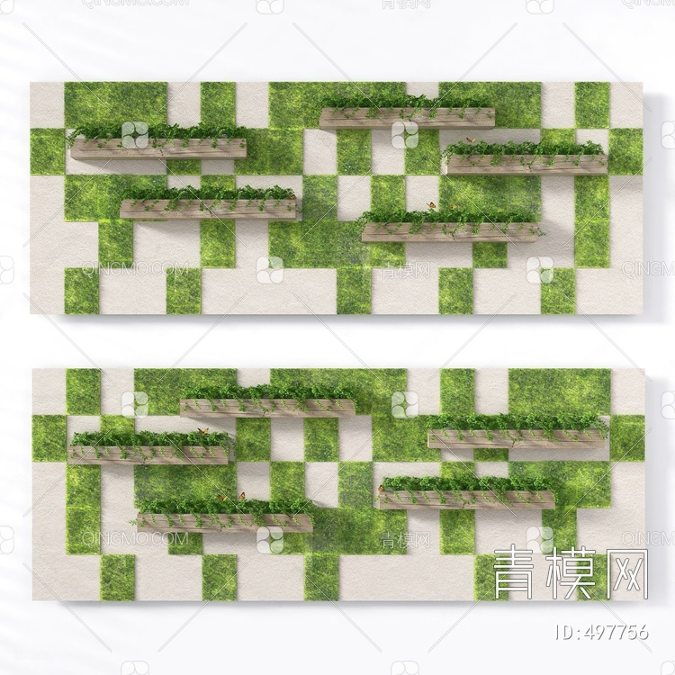 植物墙3D模型下载【ID:497756】