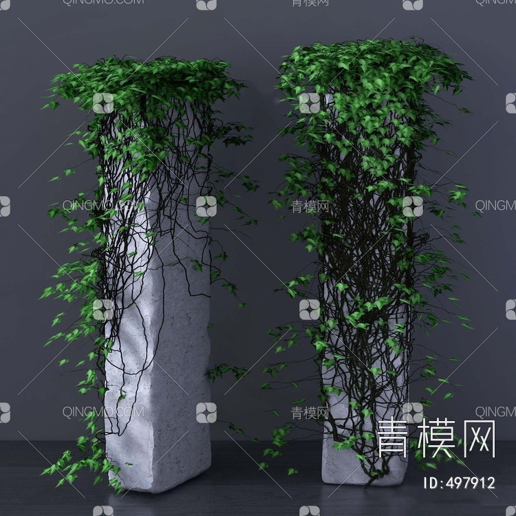 蔓藤绿植3D模型下载【ID:497912】