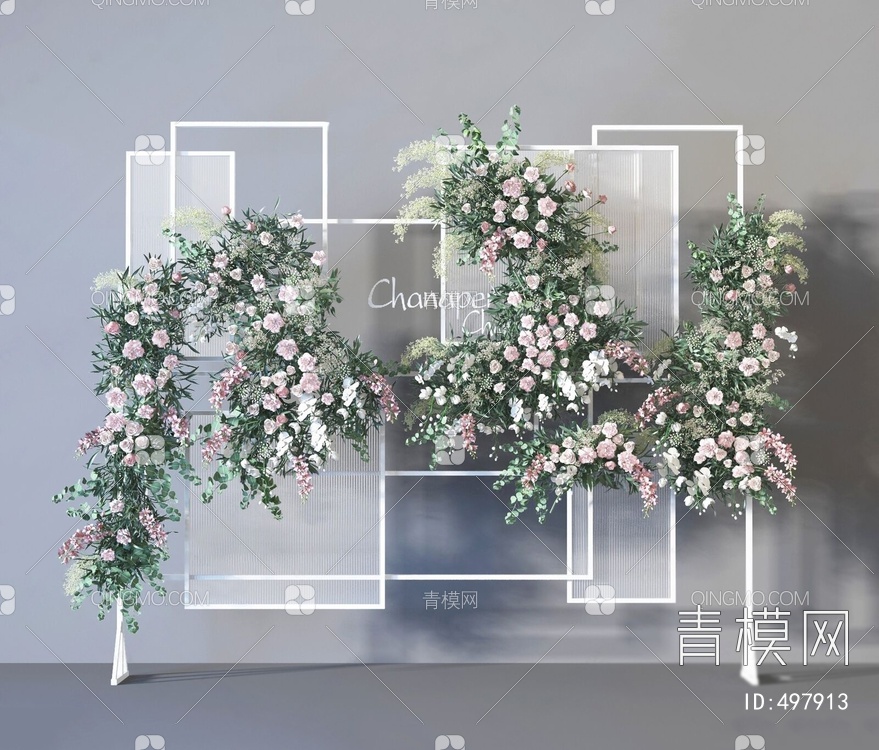 花艺植物墙3D模型下载【ID:497913】
