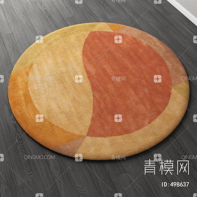圆形地毯vary材质下载【ID:498637】