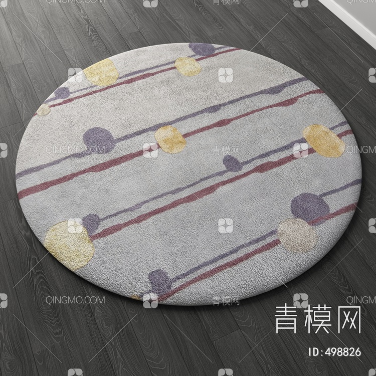 圆形地毯vary材质下载【ID:498826】