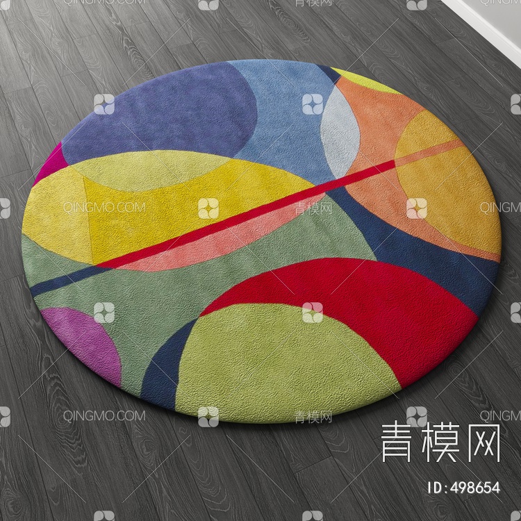 圆形地毯vary材质下载【ID:498654】