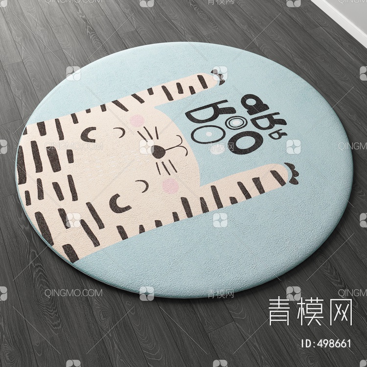 圆形地毯vary材质下载【ID:498661】