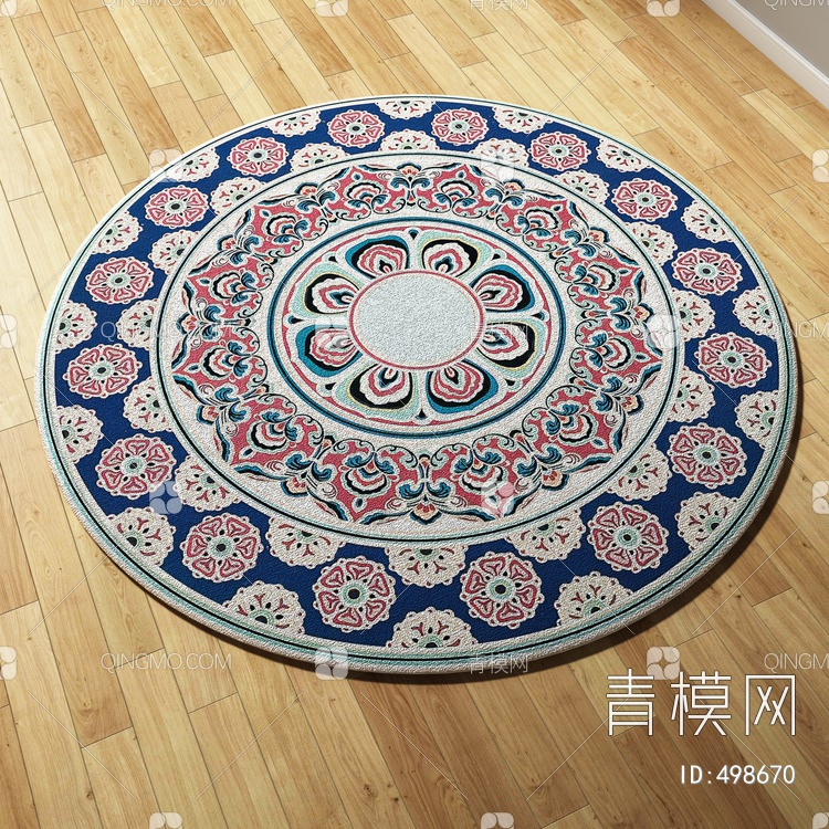 圆形地毯vary材质下载【ID:498670】