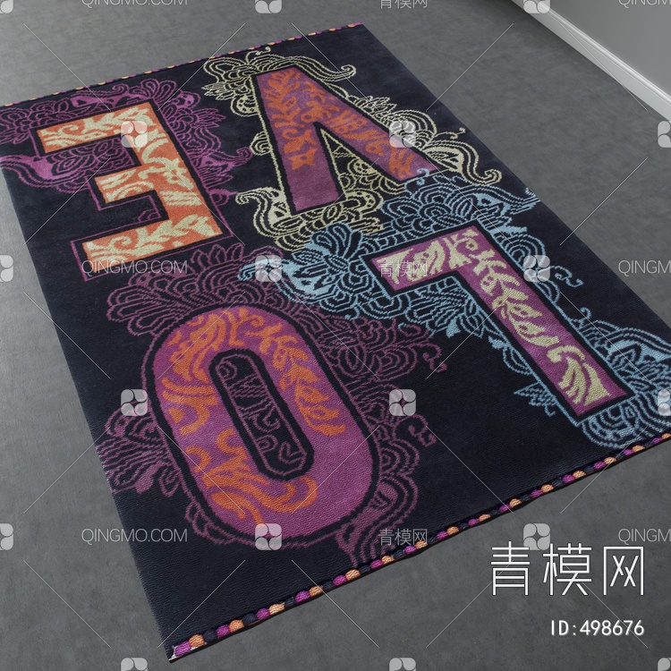 圆形地毯vary材质下载【ID:498676】