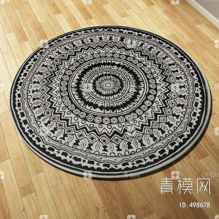 圆形地毯vary材质下载【ID:498678】