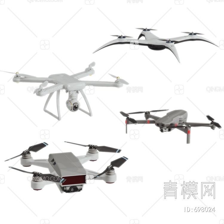 航拍无人机3D模型下载【ID:698024】