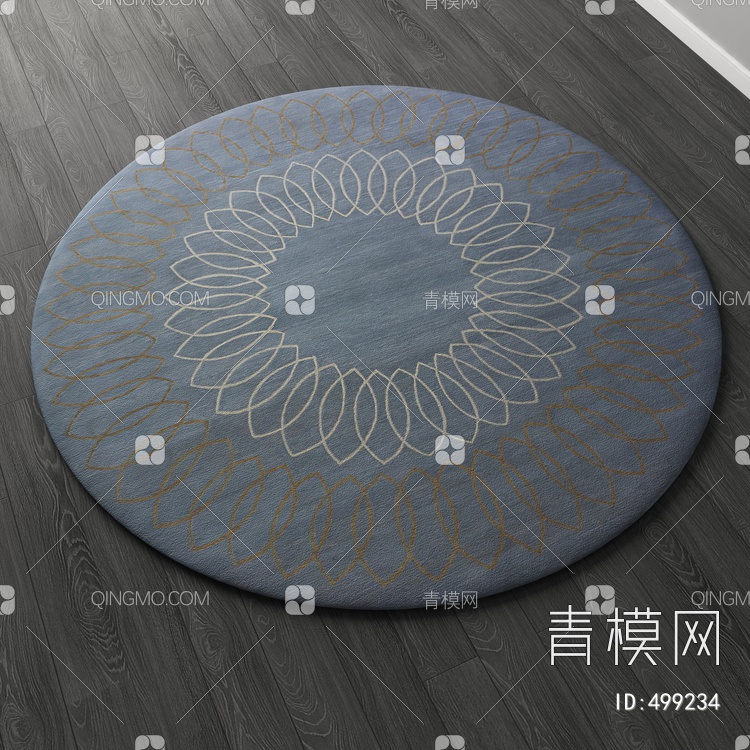 圆形地毯vary材质下载【ID:499234】