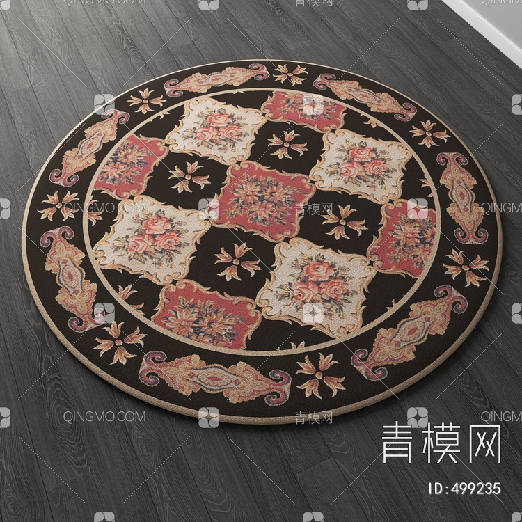 圆形地毯vary材质下载【ID:499235】