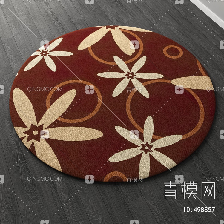 圆形地毯vary材质下载【ID:498857】