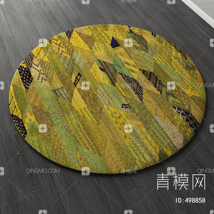 圆形地毯vary材质下载【ID:498858】