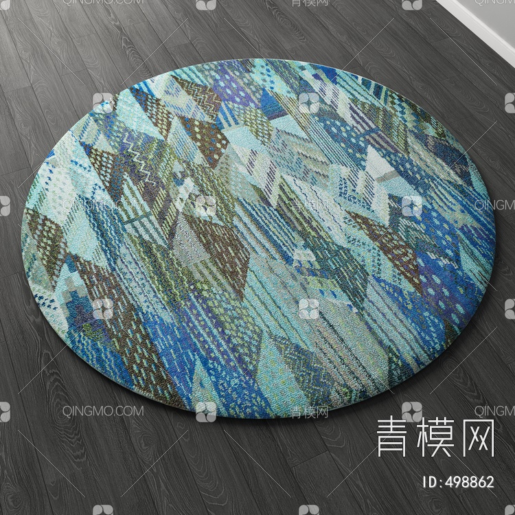 圆形地毯vary材质下载【ID:498862】