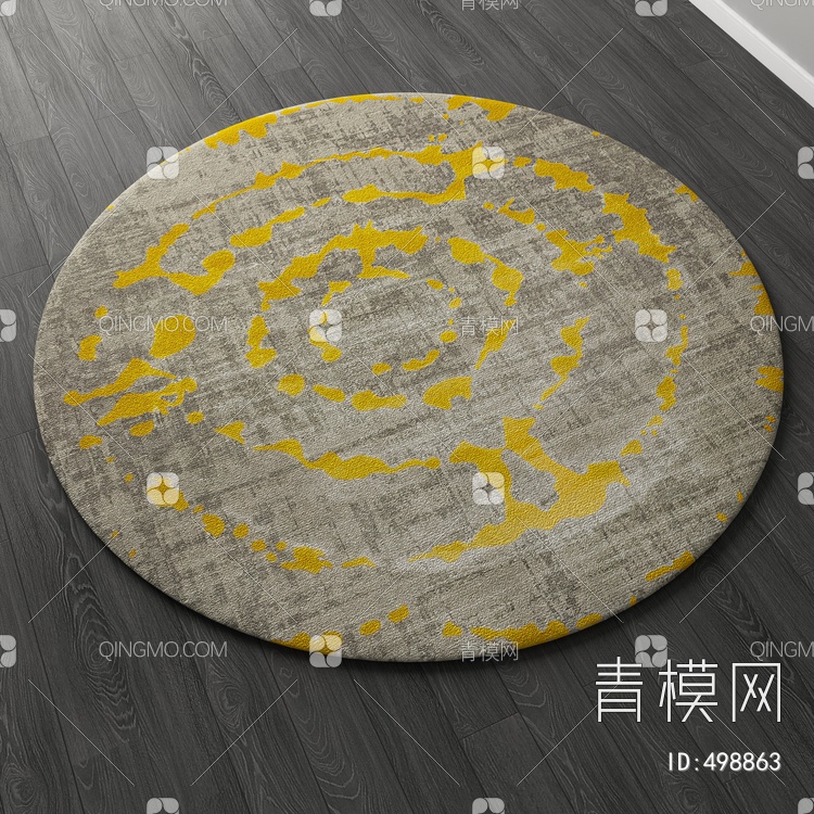 圆形地毯vary材质下载【ID:498863】